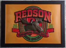 VINTAGE raro pannello pubblicità Birra canadese REDSON bar pub birreria pizzeria