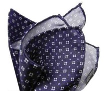 POCHETTE UOMO fazzoletto da portare nel taschino della giacca blu azzurro bianco