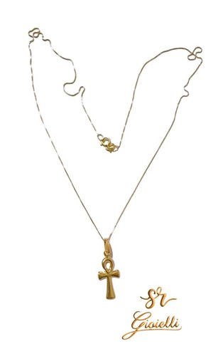 Collana oro giallo con croce - con,