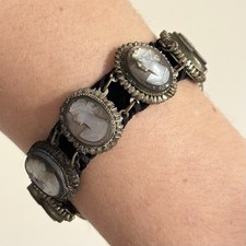 Bracciale antico maglia - , cammeo