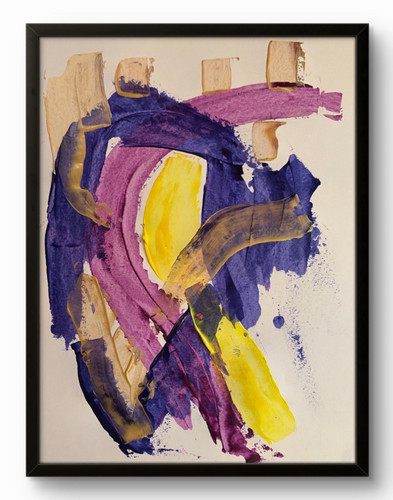 Quadro astratto dipinto - a, mano