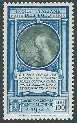 1932 egeo posta aerea dante - posta,