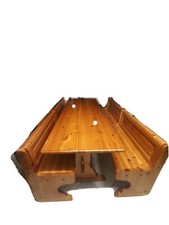 Tavolo e panche Legno massello abete cm 200 panche contenitori poco usate