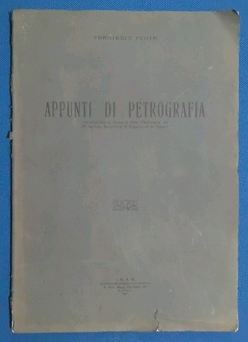 1934 appunti di petrografia - appunti,