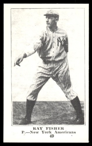 Carta baseball ray fisher anni - carta,