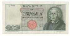 5000 LIRE COLOMBO I TIPO DECR