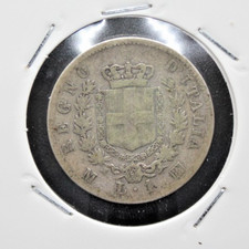 Moneta 1863 Italia Regno 1