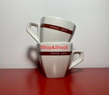 MOKA EFTI 2 Tazze Caffè Coffee Espresso Cups Vintage Ceramica ACF Made in Italy