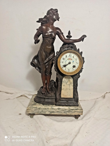 Pendule 1900 marbre - et, regule