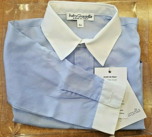 Camicia per neonato azzurra