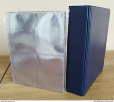 album raccoglitore blu con 50 fogli trasparenti 4 tasche per figurine santini