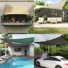 Parasole a Vela Oxford Triangolare 4,5x4,5x4,5 m Crema Gazebo Tenda vidaXL