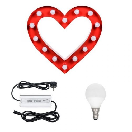 Cuore gigante metallo h60 - in,
