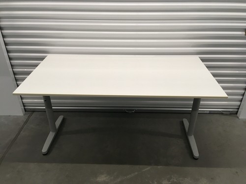 White ikea galant desks - white,