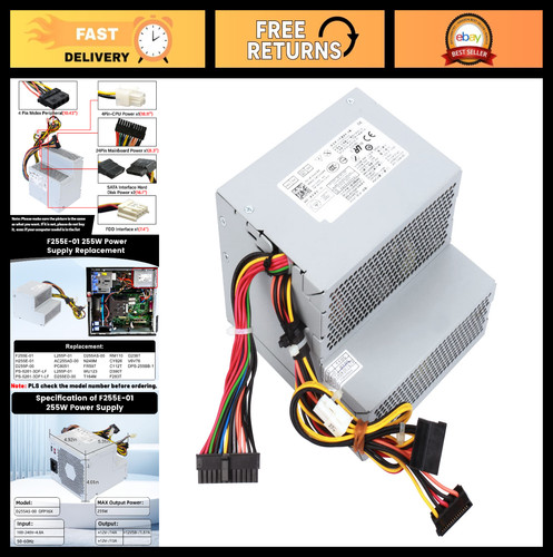 Alimentatore 255w ricambio - 255w, per