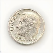 Rare US One Dime - 1967 -