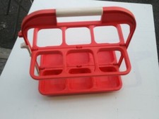 Porta Bottiglie x 6 Richiudibile Pieghevole Rosso organizzatore Cucina 