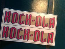 BLOCCO LOGO JUKEBOX ROCK-OLA. DECALCOMANIE ALTOPARLANTI 