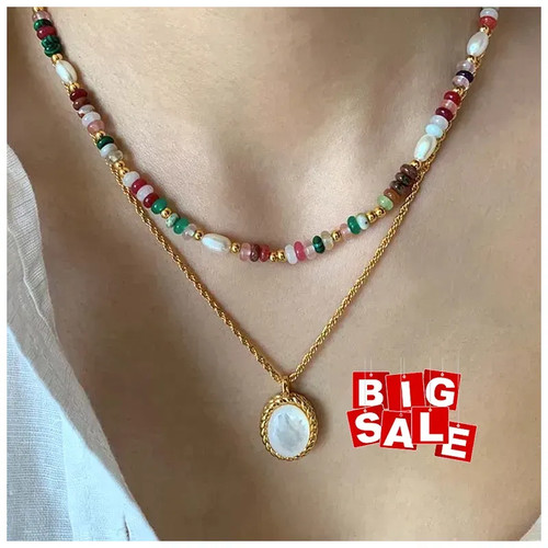 Collana donna perle acqua - collana,