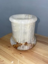 Vaso Vintage in Marmo Alabastro Anni '70 Eleganza Classica