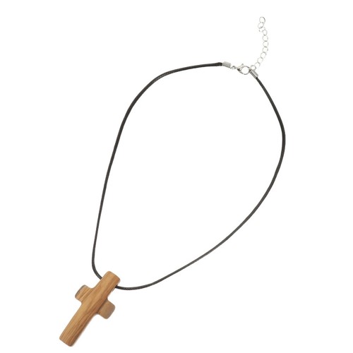 Collana con croce legno - collana,