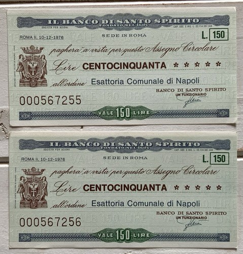 Mini assegni consecutivi - mini,
