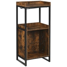 HOMCOM Mobile Portabottiglie Stile Industriale Cantinetta Vini per 9 Bottiglie