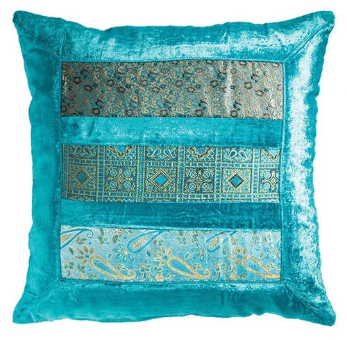Copricuscino blu turchese - blu,