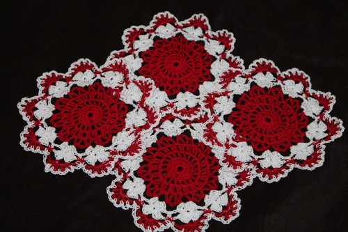 New hand crocheted doily - new,
