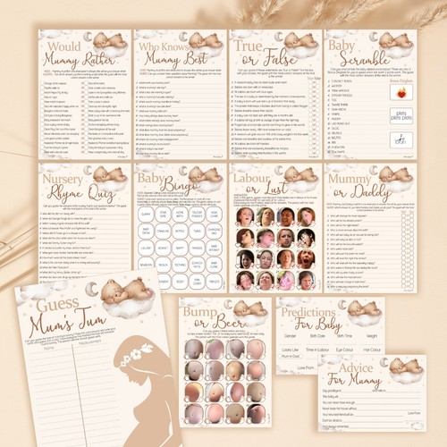 Teddy giochi baby shower - teddy,,