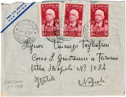 Etiopia 1937 lettera da dire - etiopia,