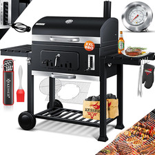 ® Barbecue Con Carrello XXL Barbecue a Carbonella Con Coperchio, Ruote, Manico i