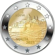 MALTA 2 € EURO 2025 " MDINA