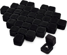Laumoi 36 Pcs Velvet Ring Box