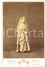 1880 ca TORINO Ritratto di nobildonna in costume indiano - Foto LE LIEURE 11x16