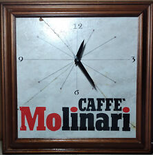 OROLOGIO DA PARETE PUBBLICITARIO VINTAGE ANNI 70 CAFFE' MOLINARI