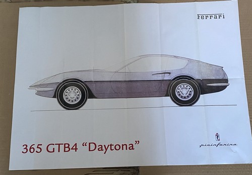 Poster vintage ferrari - ferrari, gtb4