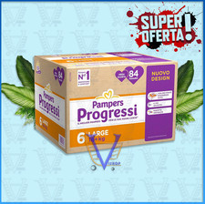 PAMPERS PROGRESSI TAGLIA 6 LARGE (16+ KG) 84 PANNOLINI CONFEZIONE RISPARMIO