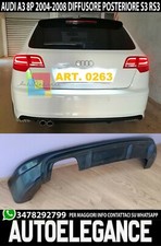 S3 RS3 LOOK AUDI A3 8P SPORTBACK 2005-2008 DIFFUSORE POSTERIORE SOTTO PARAURTI