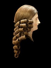 Parrucca per statua sacra Madonna  9 cm diametro Fibra naturale