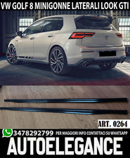 0264 MINIGONNE LATERALI VW GOLF 8 VIII 3 / 5 PORTE SPOILER LOOK SPORTIVO ABS GTI