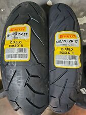 Coppia 120/70 ZR17 58W 160/60 ZR17 69W PIRELLI DIABLO ROSSO 2 DOT2025 POSTERIORE