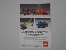 advertising Pubblicità 1974 LEGO MOTORE E INGRANAGGI