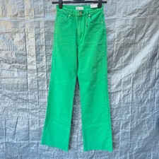 Jeans ZARA verde gamba larga