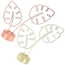  2PCS Porta Memo a Forma di Foglia - Porta Numeri da Tavolo Segnaposto per