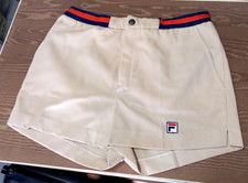 TENNIS FILA PANTALONCINO SPORTIVO UOMO BEIGE - MAN SHORT VINTAGE 70’s TG.48