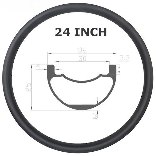 Cerchio carbonio 24er 520 - in,