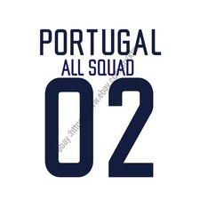 2002 Portugal Away Name Set - Scegli il kit ventola patch trasferimento...