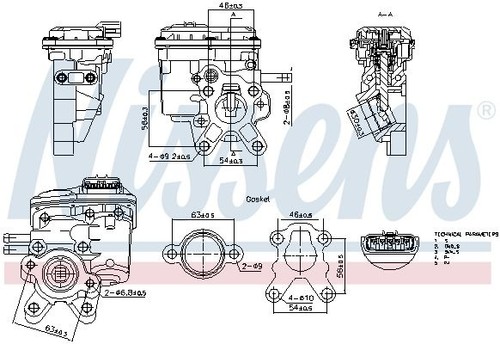 Valvola egr nissens 98508 - valvola,