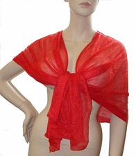 SCIARPA FOULARD Stola collezione donna coprispalle Tinta Unita rosso